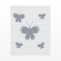 Platinum Silver Butterfly Wall Art Print – Signed Limited Edition Giclée | Modern Gallery Decor — Unframed flat preview