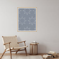 Platinum Silver Moroccan Tile Printable Wall Art  — Reading nook