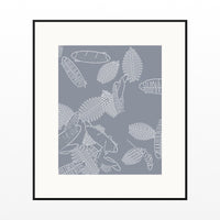 Platinum Silver Tropical – Signed 50-Edition Giclée Print for Gallery Walls — Black gallery mat