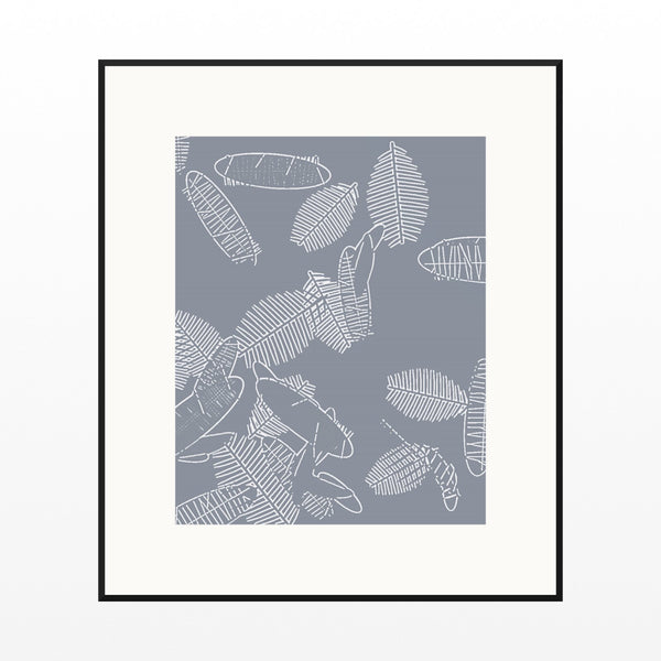 Platinum Silver Tropical – Signed 50-Edition Giclée Print for Gallery Walls — Black gallery mat