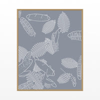 Platinum Silver Tropical – Signed 50-Edition Giclée Print for Gallery Walls — Floating natural frame