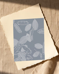 Platinum Silver Tropical – Signed 50-Edition Giclée Print for Gallery Walls — Paper/edge detail
