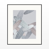 Platinum Silver Tropical Wall Art Print – Signed Limited Edition Giclée | Modern Gallery Decor — Black gallery mat