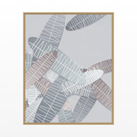Platinum Silver Tropical Wall Art Print – Signed Limited Edition Giclée | Modern Gallery Decor — Floating natural frame