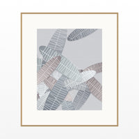 Platinum Silver Tropical Wall Art Print – Signed Limited Edition Giclée | Modern Gallery Decor — Natural gallery mat