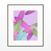 Rainbow Tropical Wall Art Print – Signed Limited Edition Giclée | Modern Gallery Decor — Black gallery mat