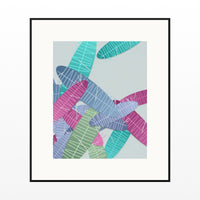 Rainbow Tropical Wall Art Print – Signed Limited Edition Giclée | Modern Gallery Decor — Black gallery mat