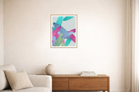 Rainbow Tropical Wall Art Print – Signed Limited Edition Giclée | Modern Gallery Decor — Living room lifestyle