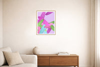 Rainbow Tropical Wall Art Print – Signed Limited Edition Giclée | Modern Gallery Decor — Living room lifestyle