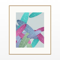 Rainbow Tropical Wall Art Print – Signed Limited Edition Giclée | Modern Gallery Decor — Natural gallery mat