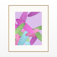 Rainbow Tropical Wall Art Print – Signed Limited Edition Giclée | Modern Gallery Decor — Natural gallery mat