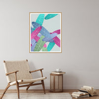 Rainbow Tropical Wall Art Print – Signed Limited Edition Giclée | Modern Gallery Decor — Reading nook