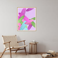 Rainbow Tropical Wall Art Print – Signed Limited Edition Giclée | Modern Gallery Decor — Reading nook