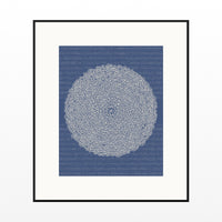 Raw Denim Linear Wall Art Print – Signed Limited Edition Giclée | Modern Gallery Decor — Black gallery mat