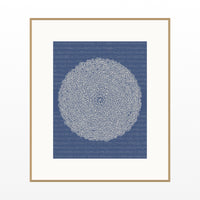 Raw Denim Linear Wall Art Print – Signed Limited Edition Giclée | Modern Gallery Decor — Natural gallery mat