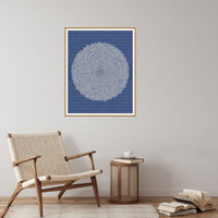 Raw Denim Linear Wall Art Print – Signed Limited Edition Giclée | Modern Gallery Decor — Reading nook