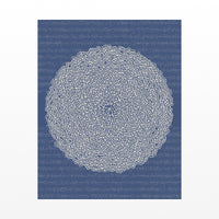 Raw Denim Linear Wall Art Print – Signed Limited Edition Giclée | Modern Gallery Decor — Unframed flat preview