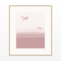 Rose Dust Hummingbird Printable Wall Art – Limited Edition Giclée Art Print | Instant Digital Download — Natural gallery mat
