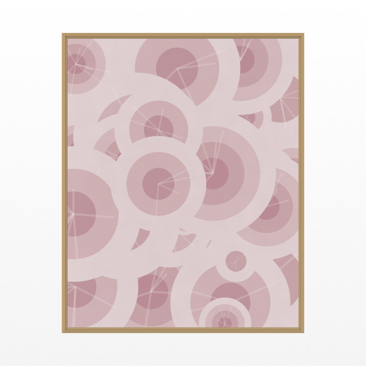 Rose Graphite Adire – Signed 50-Edition Giclée Print for Gallery Walls — Floating natural frame