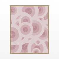 Rose Graphite Adire – Signed 50-Edition Giclée Print for Gallery Walls — Floating natural frame