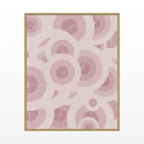 Rose Graphite Adire – Signed 50-Edition Giclée Print for Gallery Walls — Floating natural frame
