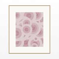 Rose Graphite Adire – Signed 50-Edition Giclée Print for Gallery Walls — Natural gallery mat