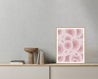 Rose Graphite Adire – Signed 50-Edition Giclée Print for Gallery Walls — Grey wall with bowl