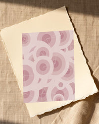 Rose Graphite Adire – Signed 50-Edition Giclée Print for Gallery Walls — Paper/edge detail