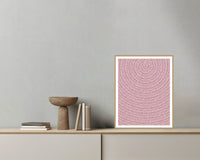Rose Graphite Tie-dye – Limited Edition Tie-dye Art Print — Grey wall with bowl