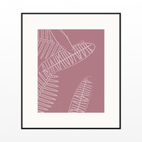 Rose Graphite Tropical Wall Art Print – Signed Limited Edition Giclée | Modern Gallery Decor — Black gallery mat
