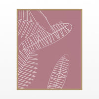 Rose Graphite Tropical Wall Art Print – Signed Limited Edition Giclée | Modern Gallery Decor — Floating natural frame