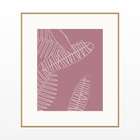 Rose Graphite Tropical Wall Art Print – Signed Limited Edition Giclée | Modern Gallery Decor — Natural gallery mat