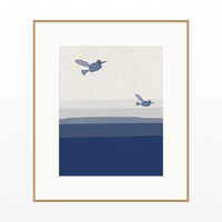 Rothko Cobalt Hummingbird Printable Wall Art – Limited Edition Giclée Art Print | Instant Digital Download — Natural gallery mat