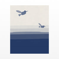 Rothko Cobalt Hummingbird Printable Wall Art – Limited Edition Giclée Art Print | Instant Digital Download — Unframed flat preview
