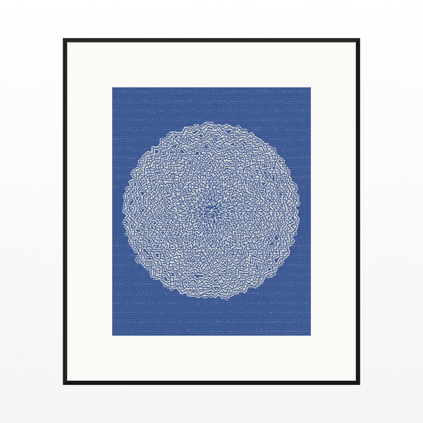 Rothko Cobalt Linear Wall Art Print – Signed Limited Edition Giclée | Modern Gallery Decor — Black gallery mat