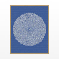 Rothko Cobalt Linear Wall Art Print – Signed Limited Edition Giclée | Modern Gallery Decor — Floating natural frame