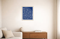 Rothko Cobalt Ombré Gradient Printable Wall Art – Limited Edition Giclée Art Print | Instant Digital Download — Living room lifestyle