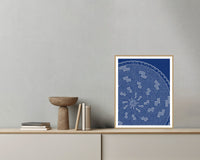 Rothko Cobalt Ombré Gradient Printable Wall Art – Limited Edition Giclée Art Print | Instant Digital Download — Grey wall with bowl