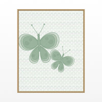 Sage Wash Butterfly Wall Art Print – Signed Limited Edition Giclée | Modern Gallery Decor — Floating natural frame