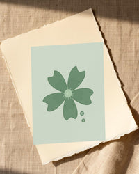 Sage Wash Cherry Blossom Printable Wall Art – Limited Edition Giclée Art Print | Instant Digital Download — Paper/edge detail
