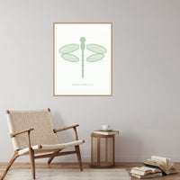 Sage Wash Dragonfly Art Print – Fine Art Giclée Digital Download | Signed 50-Edition — Reading nook