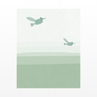 Sage Wash Hummingbird Printable Wall Art – Limited Edition Giclée Art Print | Instant Digital Download — Unframed flat preview