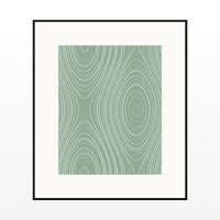 Sage Wash Marble Swirl Art Print – Fine Art Giclée Digital Download | Signed 50-Edition — Black gallery mat