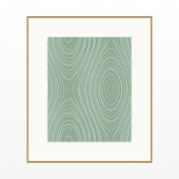 Sage Wash Marble Swirl Art Print – Fine Art Giclée Digital Download | Signed 50-Edition — Natural gallery mat