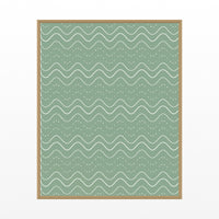 Sage Wash Retro 70s Wall Art Print  — Floating natural frame