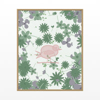 Sage Wash Songbird Wall Art Print – Signed Limited Edition Giclée | Modern Gallery Decor — Floating natural frame