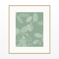 Sage Wash Tropical – Signed 50-Edition Giclée Print for Gallery Walls — Natural gallery mat