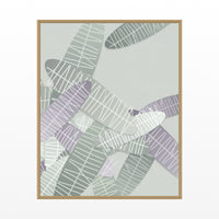 Sage Wash Tropical Wall Art Print – Signed Limited Edition Giclée | Modern Gallery Decor — Floating natural frame