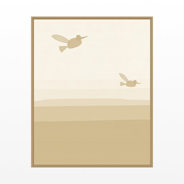 Sand Dune Hummingbird Printable Wall Art – Limited Edition Giclée Art Print | Instant Digital Download — Floating natural frame