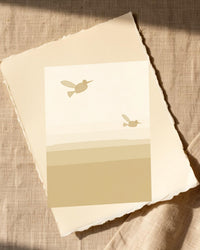 Sand Dune Hummingbird Printable Wall Art – Limited Edition Giclée Art Print | Instant Digital Download — Paper/edge detail